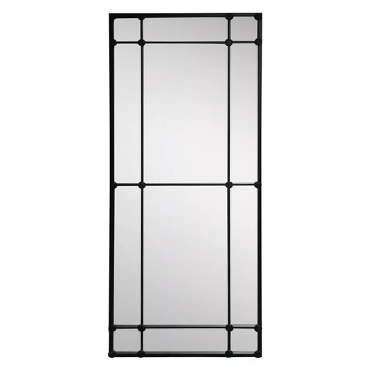 Madison Large Black Panel Floor Mirror