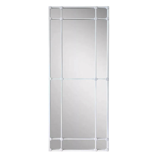 Madison Large White Panel Floor Mirror