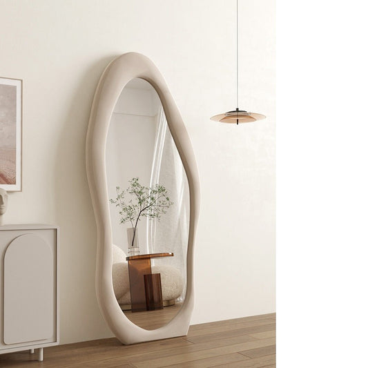 Maiden Pearl White Wavy Full Length Mirror