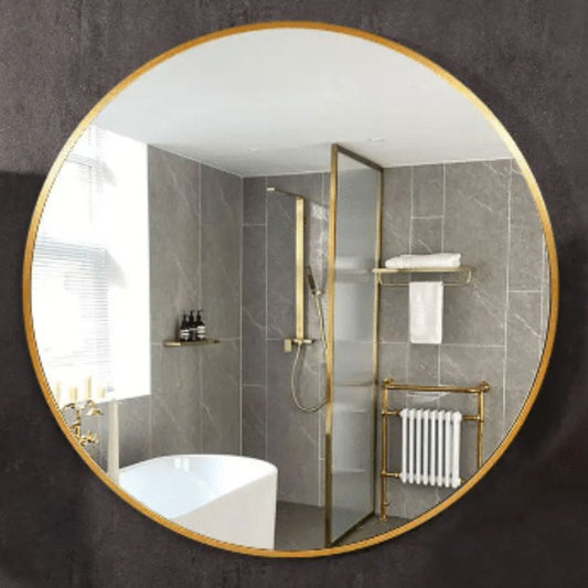Malachi Gold Framed Classic Round Mirror