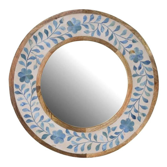 Marthina Floral Bone Wall Mirror