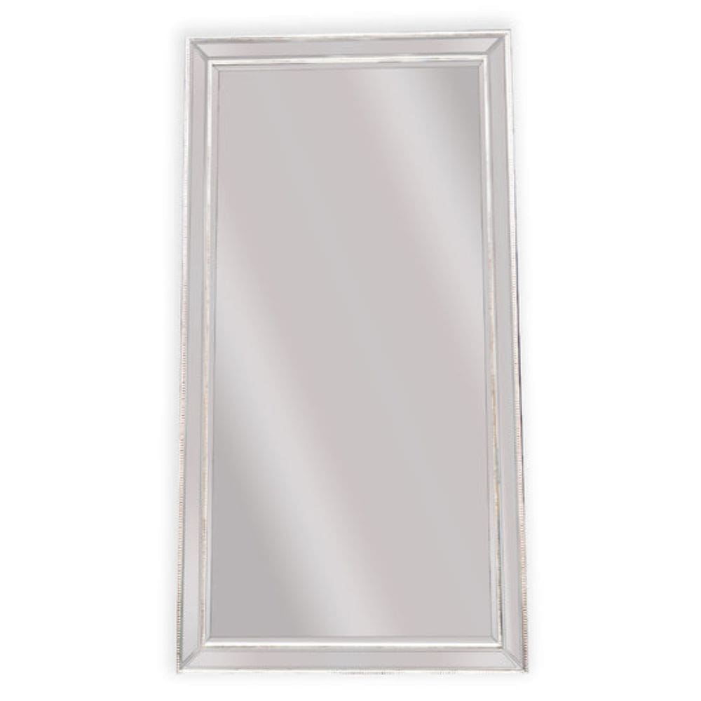 Melina Large White Beaded Floor Mirror