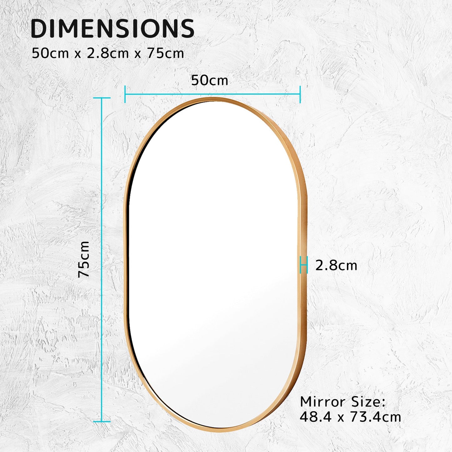 Merillo Oval Gold Mirror