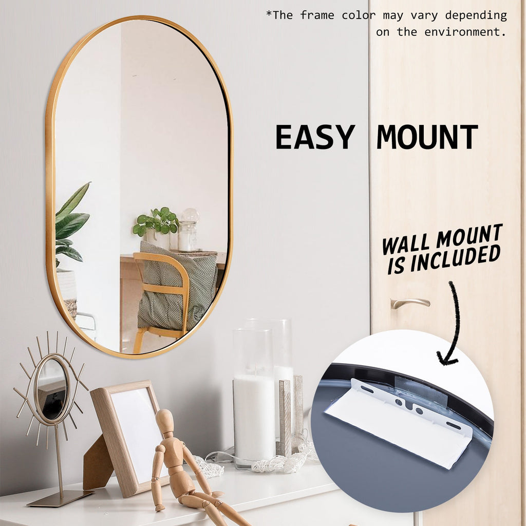 Merillo Oval Gold Mirror