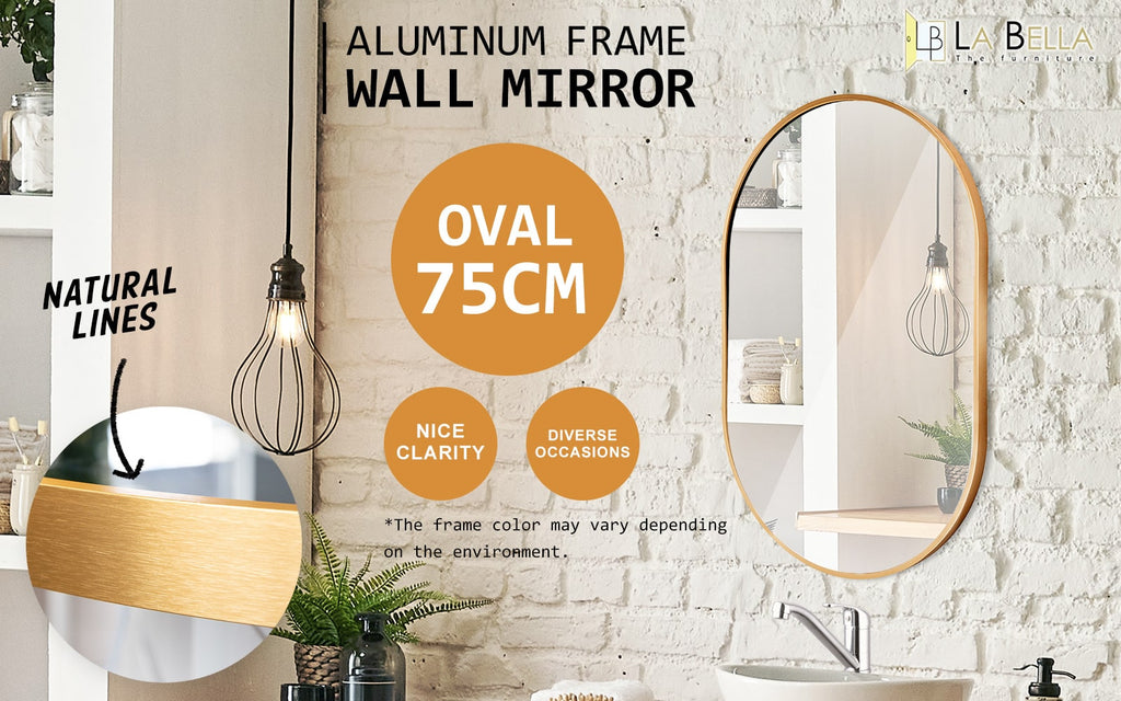 Merillo Oval Gold Mirror