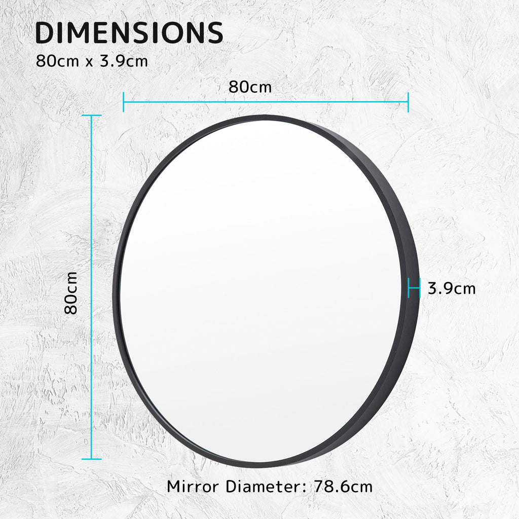 Merillo Round Black Mirror