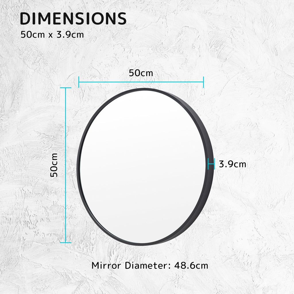 Merillo Round Black Mirror