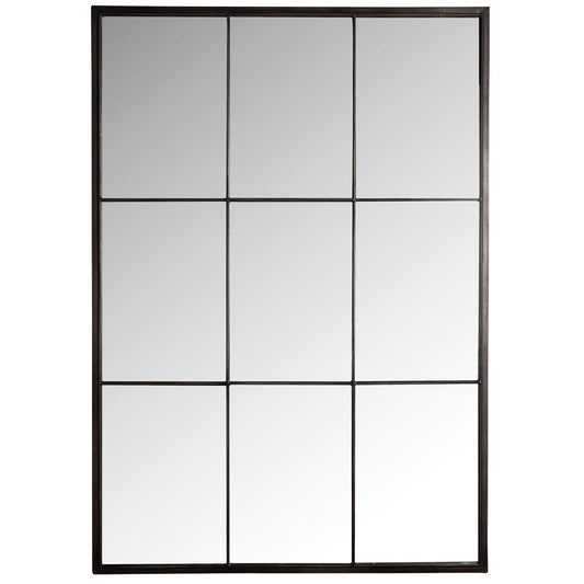 Mira Black Rectagular Wall Mirror