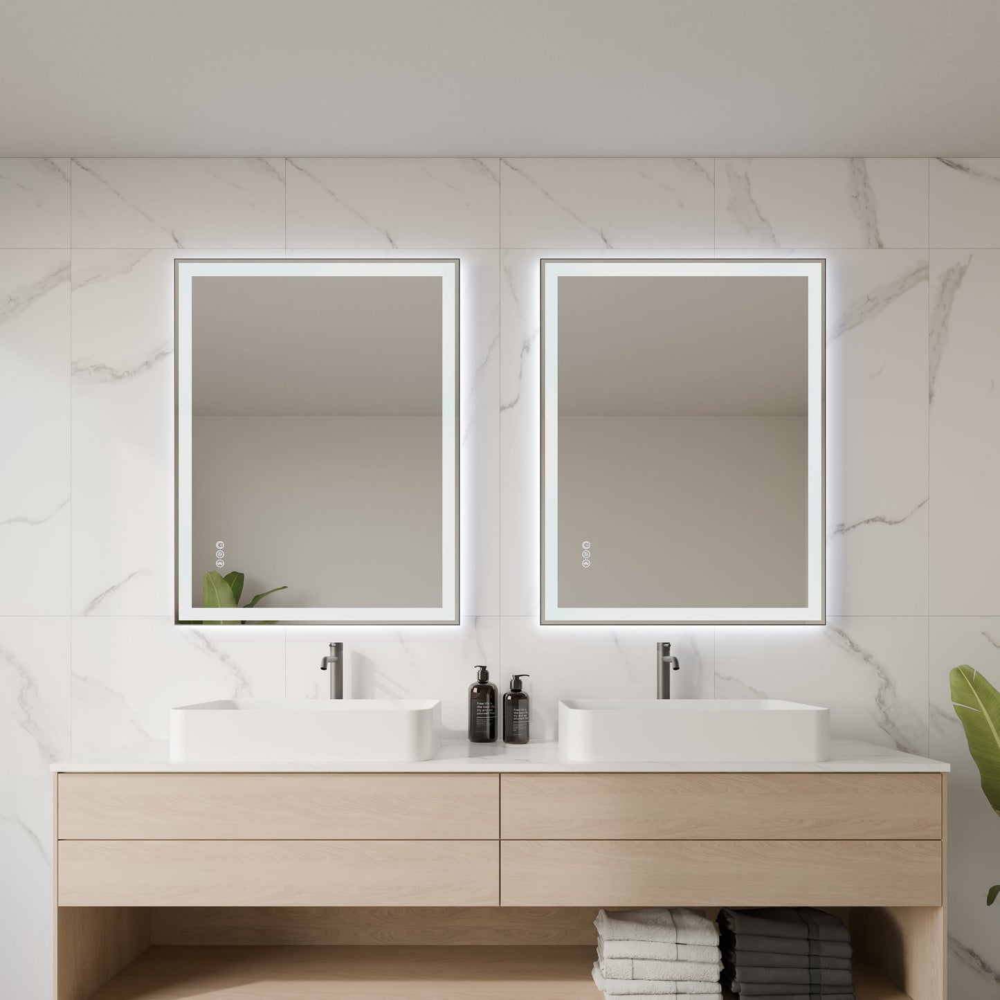 Nexus Rectangle Framed LED Bathroom Mirror