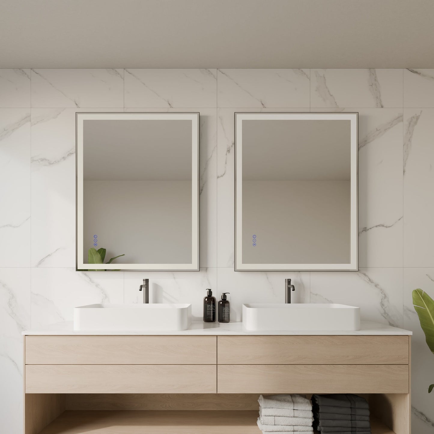 Nexus Rectangle Framed LED Bathroom Mirror