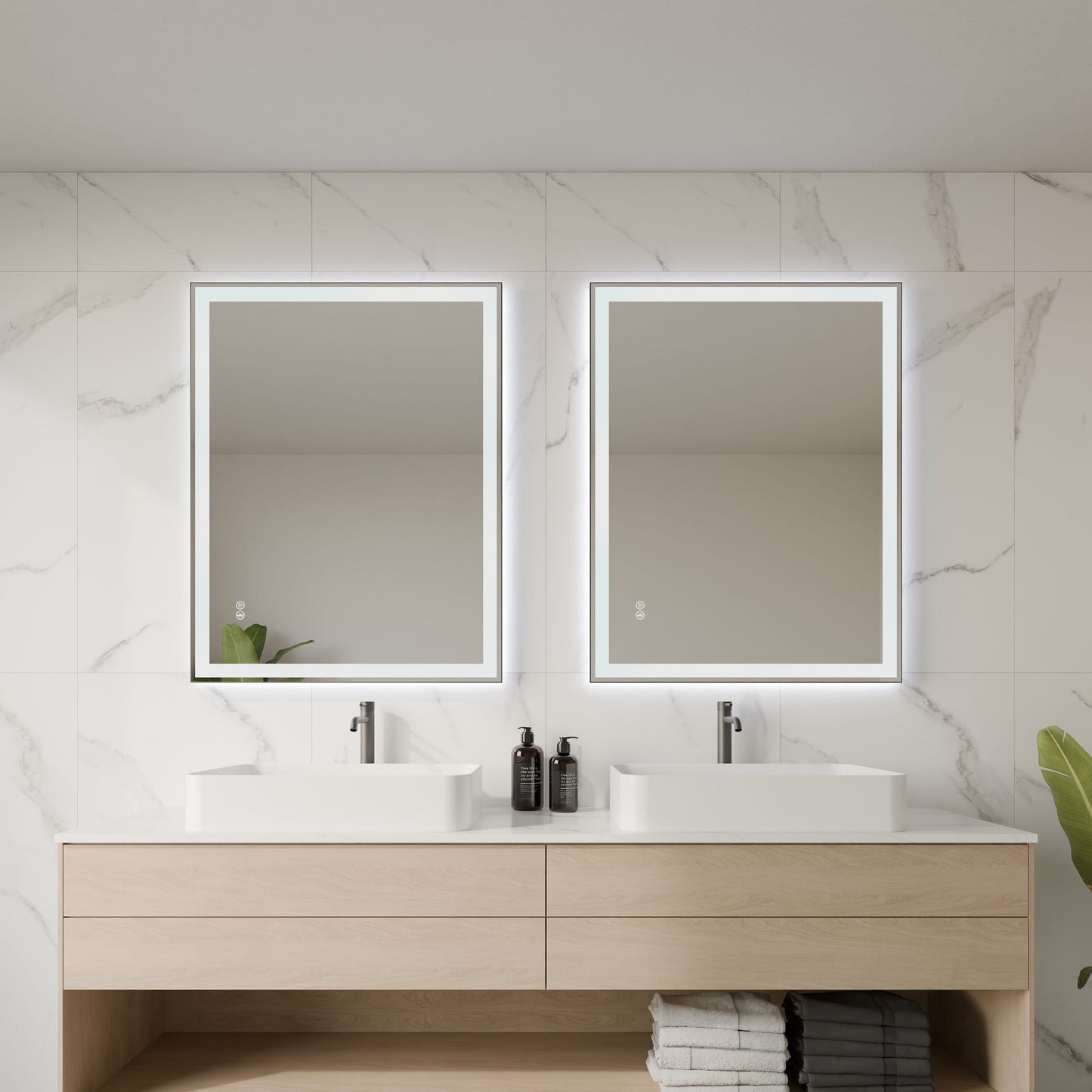 Nexus Rectangle Framed LED Bathroom Mirror