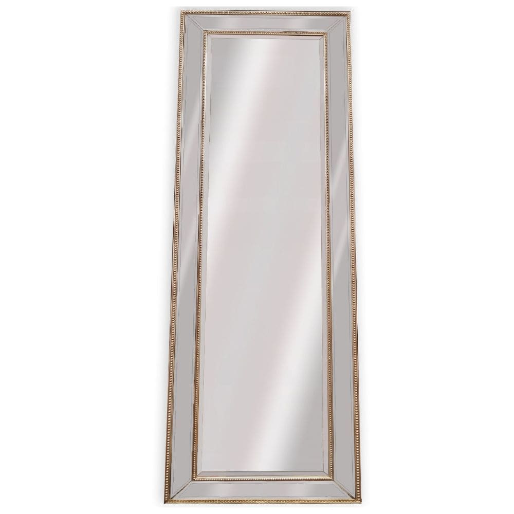 Noelle Slim Gold Beaded Full Length Mirror