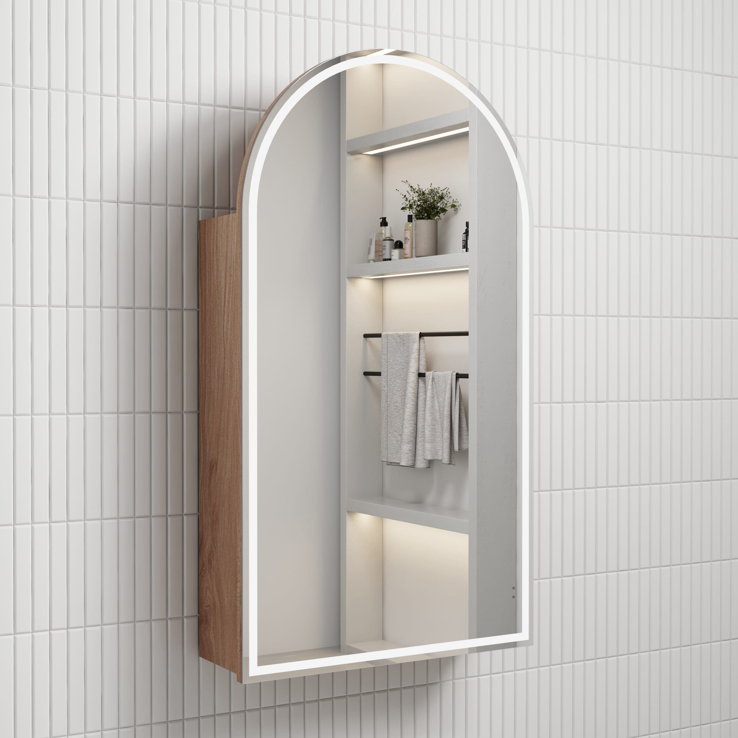 Oakley Arch LED Shaving Cabinet – Mirrors Direct