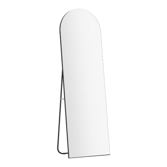 Obsidian Black Arch Full Length Mirror with Stand