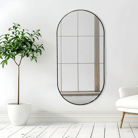 Octavia Black Oval Classic Mirror