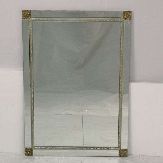 Opulent Rectangular Gold Wall Mirror