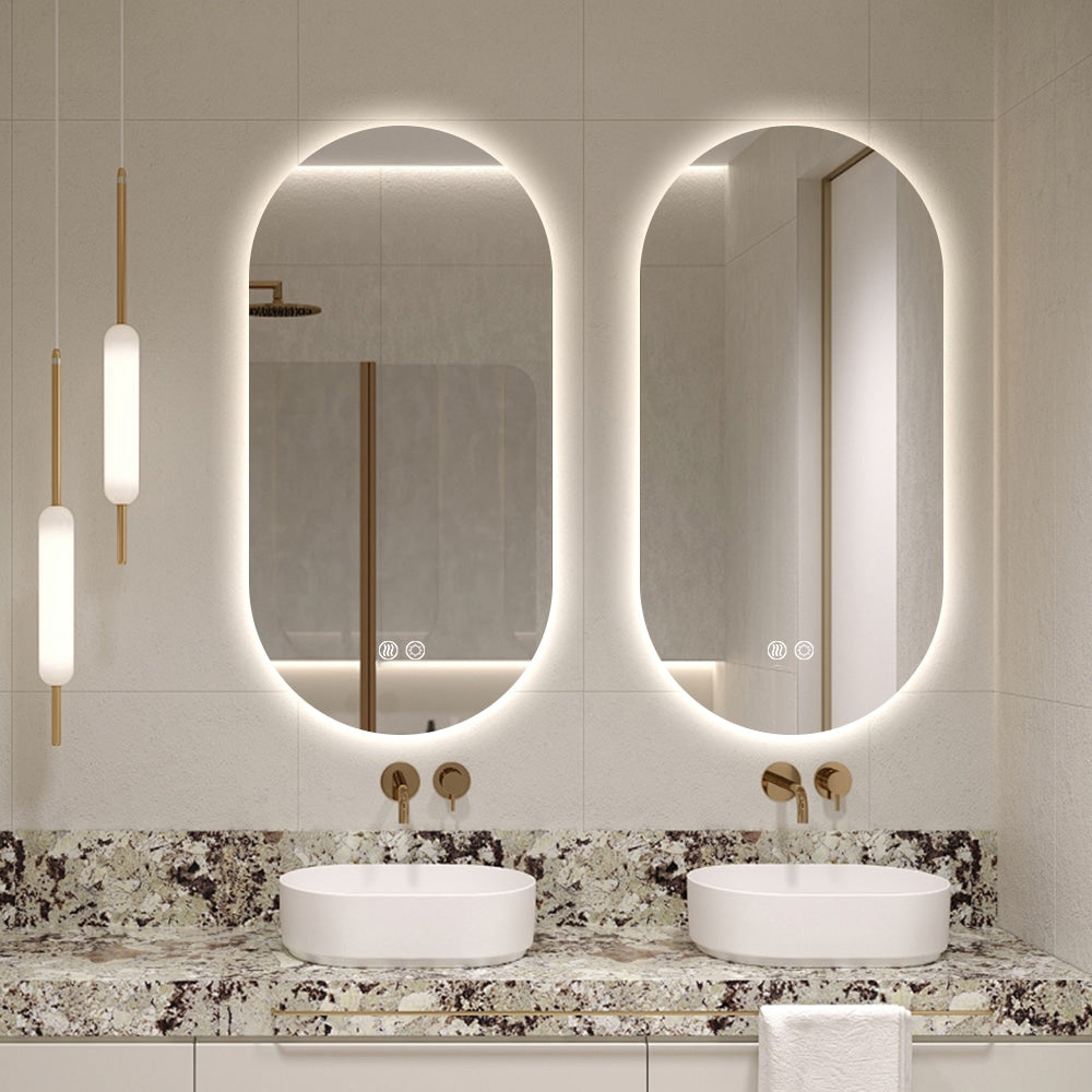 File Mirror Led Orin Oval Frameless LED Mirror – Mirrors Direct