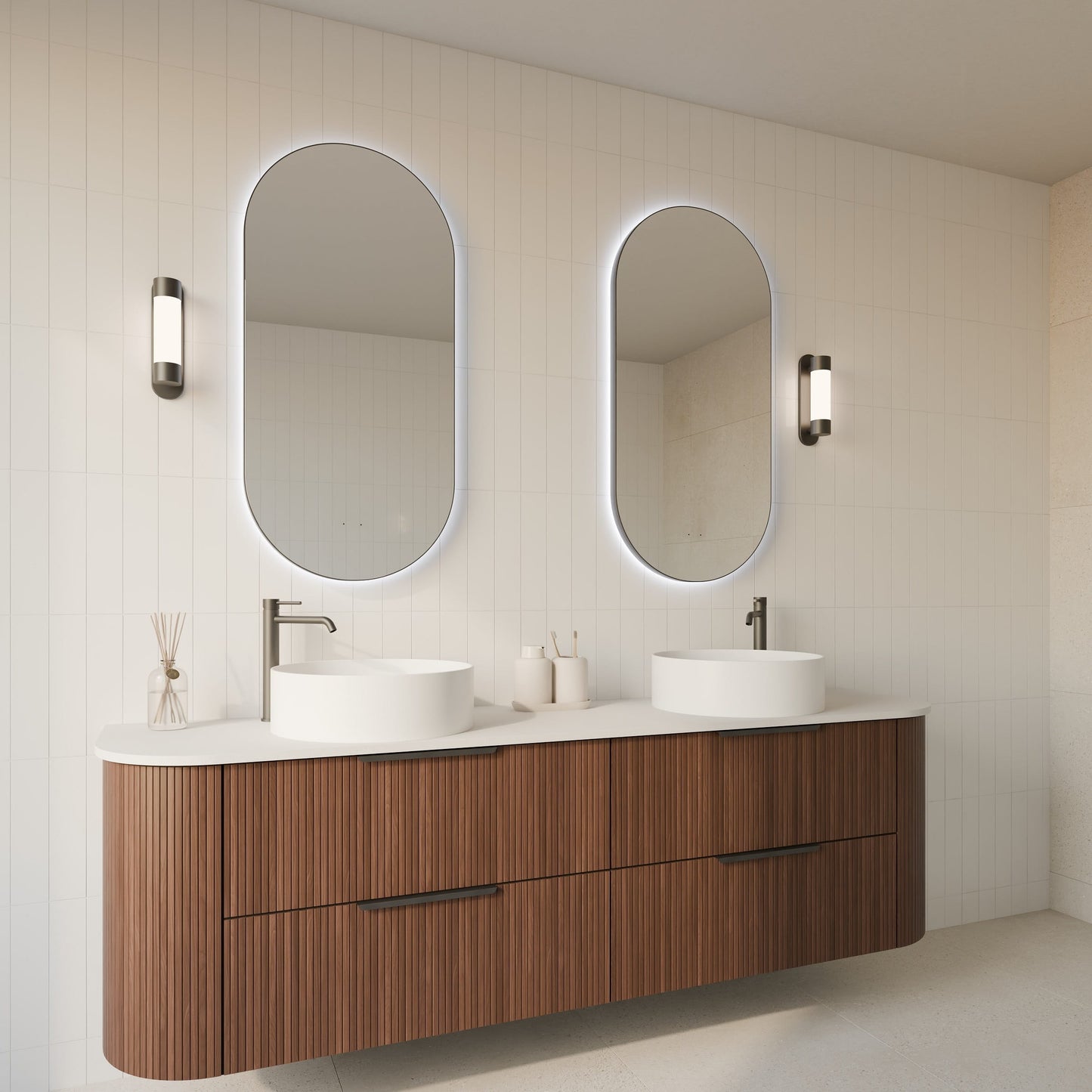 Orvis Oval Framed LED Bathroom Mirror