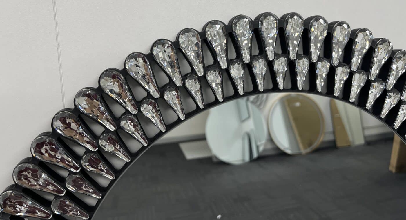 Oryn Diamond Water Drop Arch Mirror