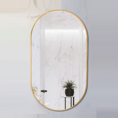 Percival Gold Framed Oval Classic Mirror