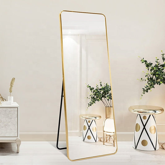 Perseus Gold Rounded Full Length Mirror