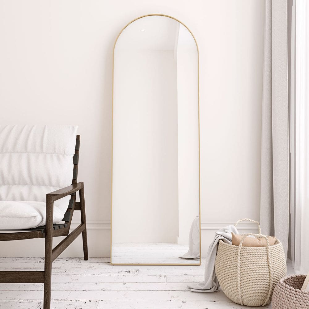 Piza Brass Arch Full length Mirror – Mirrors Direct