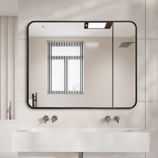 Raelle Black Framed Edge Wall Mirror