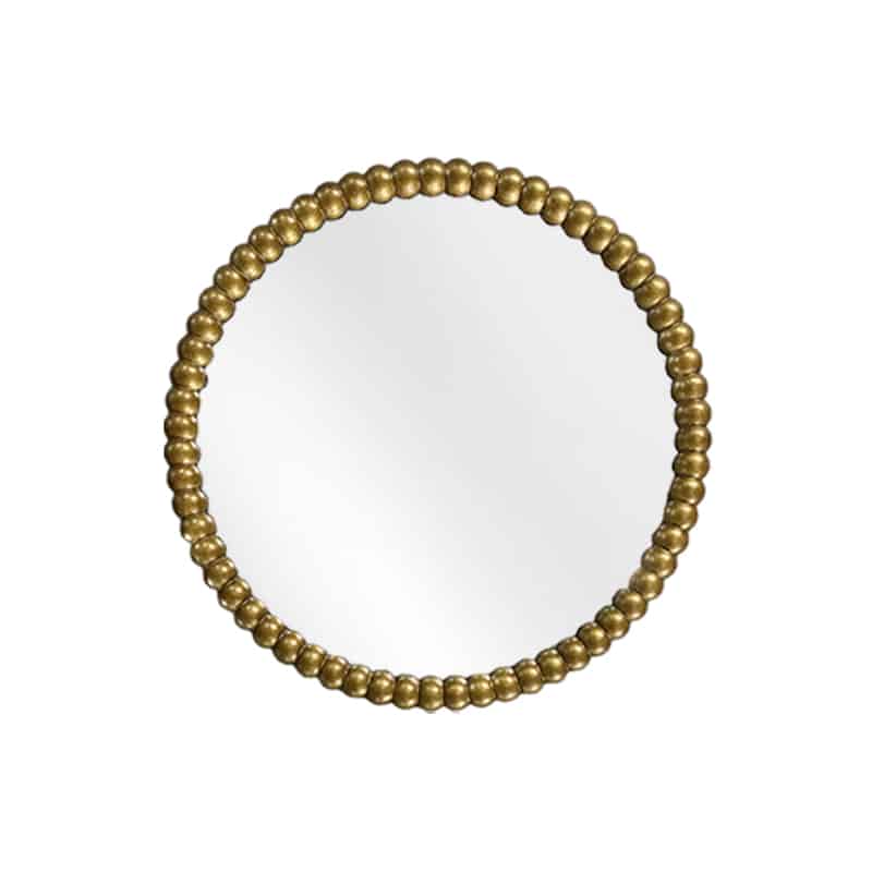 Railan Gold Beaded Sunburst Wall Mirror