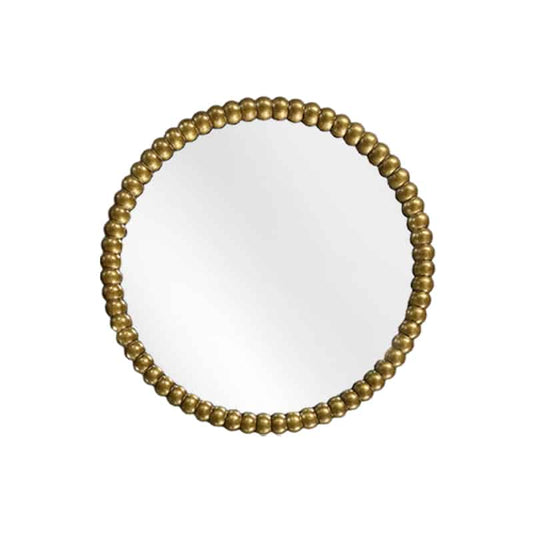 Railan Gold Beaded Sunburst Wall Mirror