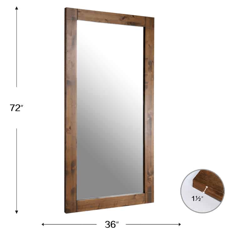 Raventree Woodgrain Nordic Rectangular Mirror