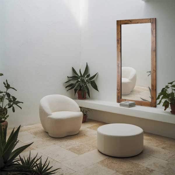 Raventree Woodgrain Nordic Rectangular Mirror