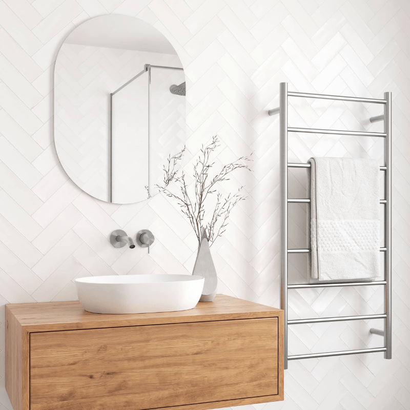 Raymond Oval Polished Edge Bathroom Mirror
