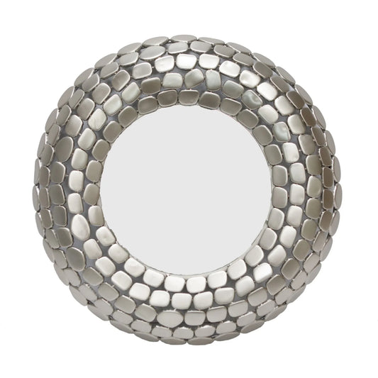 Silver Round Wall Mirror