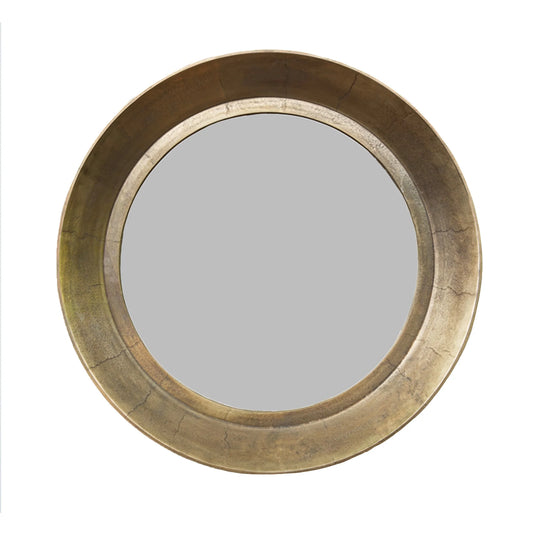 Large Gold Round Wall Mirror