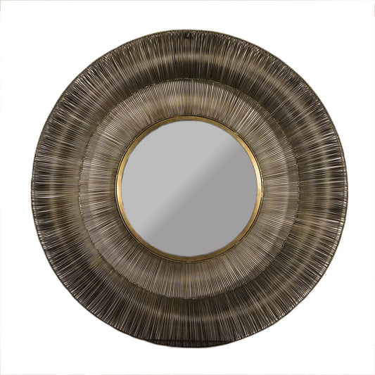 Round Brass Wall Mirror