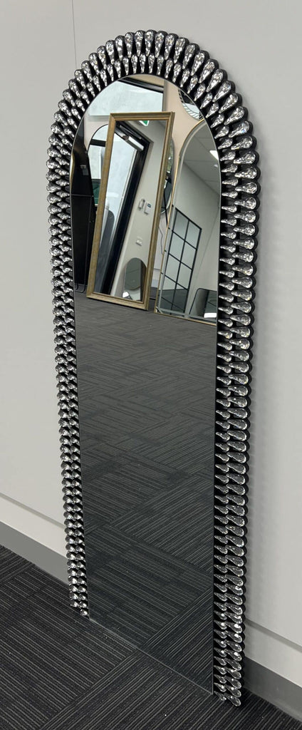 Riyo Silver Diamond Arch Wall Mirror