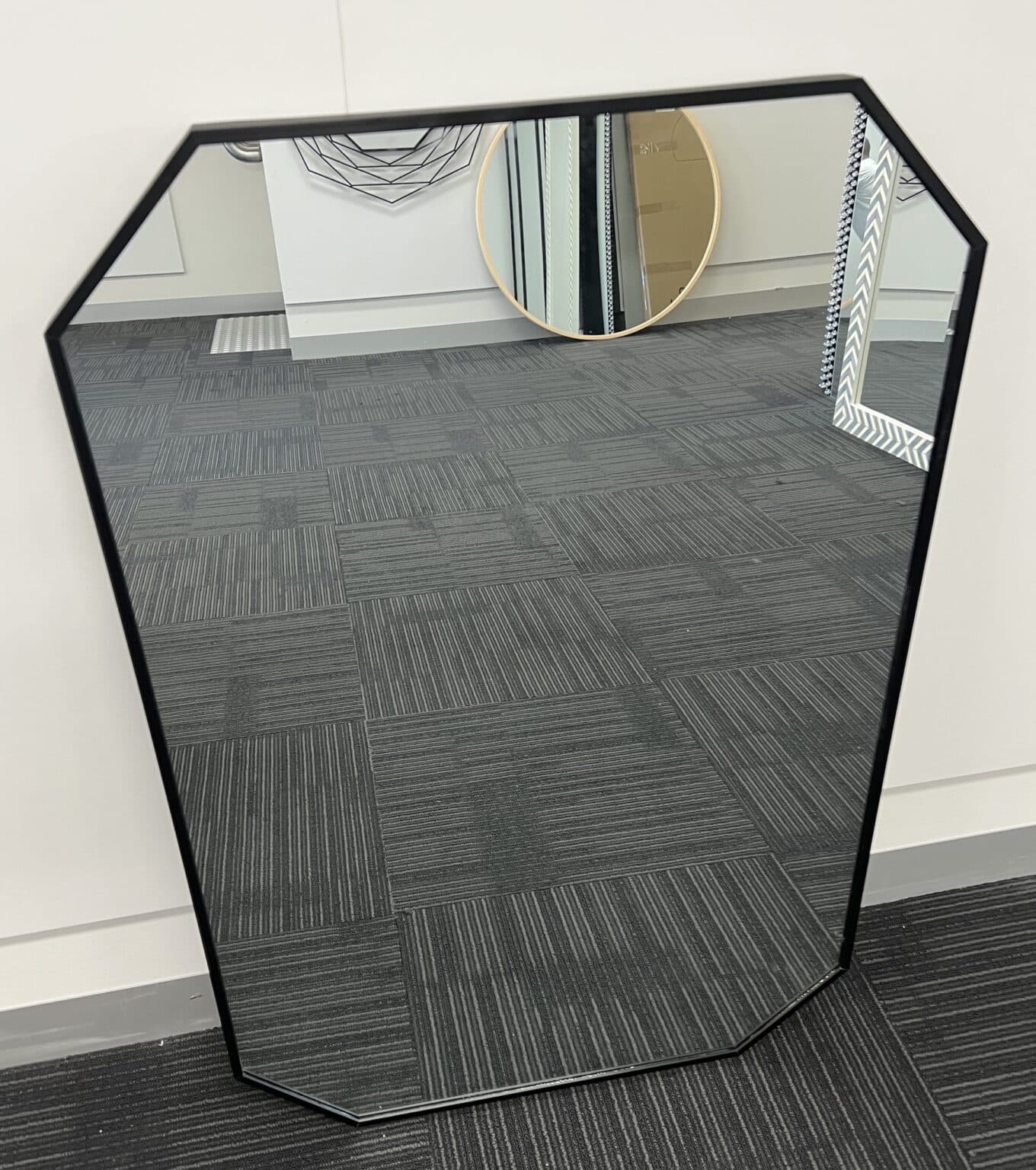 Shayna Black Octagon Rectangle Mirror