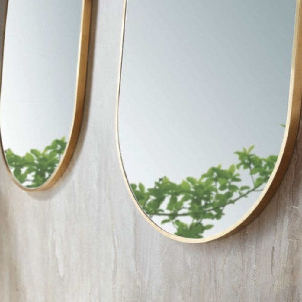 Sofia Brass Oval Mirror