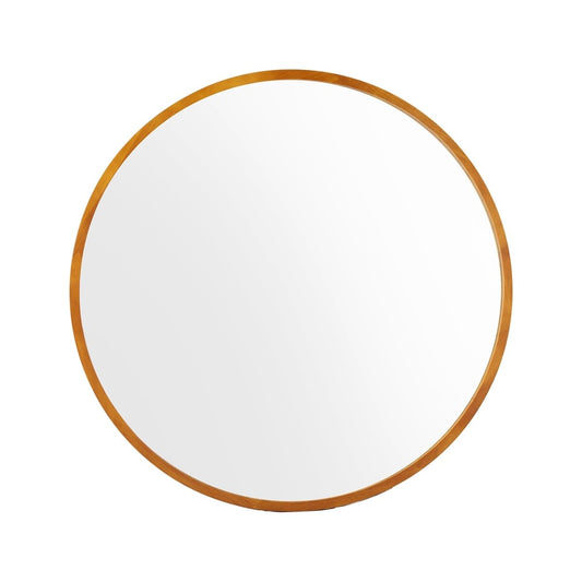Solace Round Wooden Wall Mirror