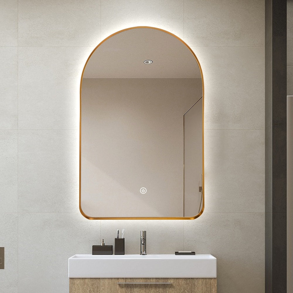 Solina Gold Arched LED Wall Mirror