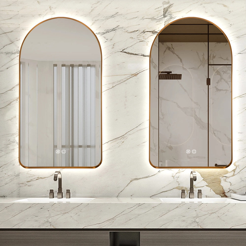 Solina Gold Arched LED Wall Mirror