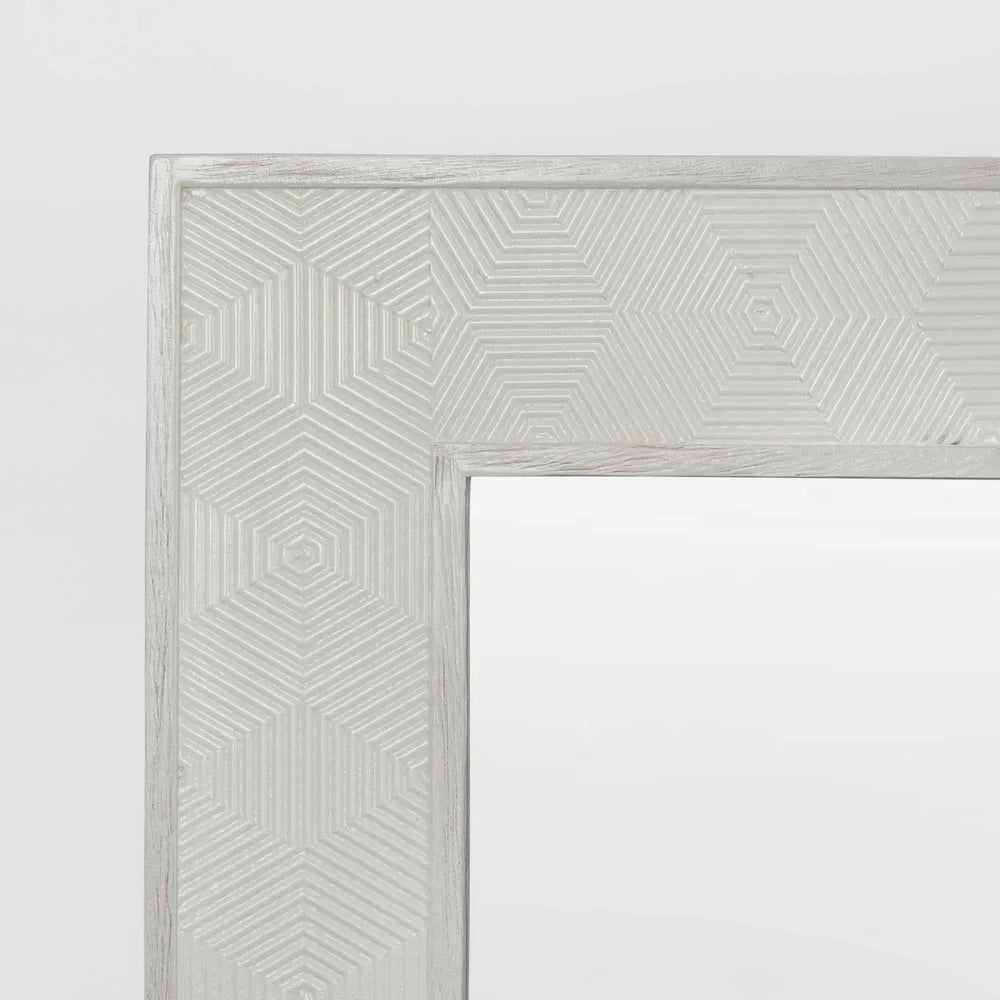 Sonia Square White Wall Mirror – Mirrors Direct