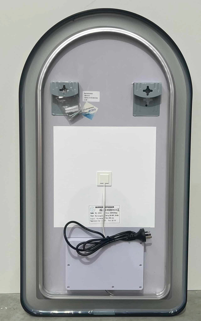 Talon Arched LED Black Frame Mirror
