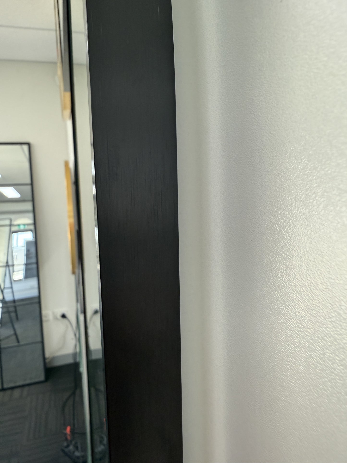 Korrin Black Framed Round LED Mirror