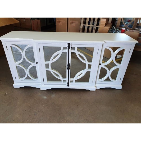 Keats White Mirrored Sideboard