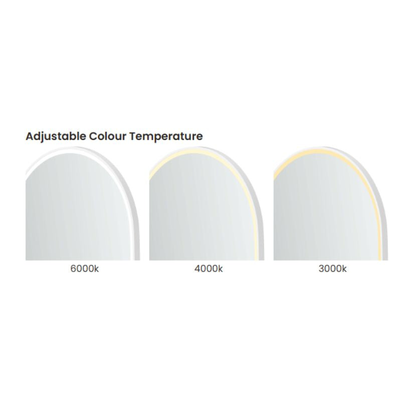 Flux White Oval LED Mirror