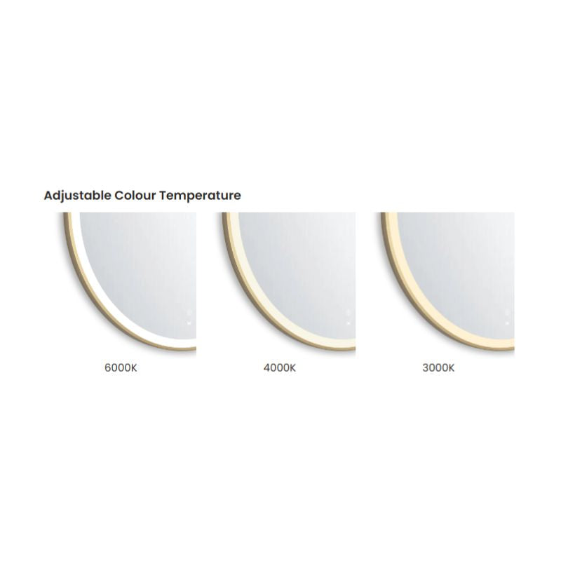 Flux Gold Oval LED Mirror