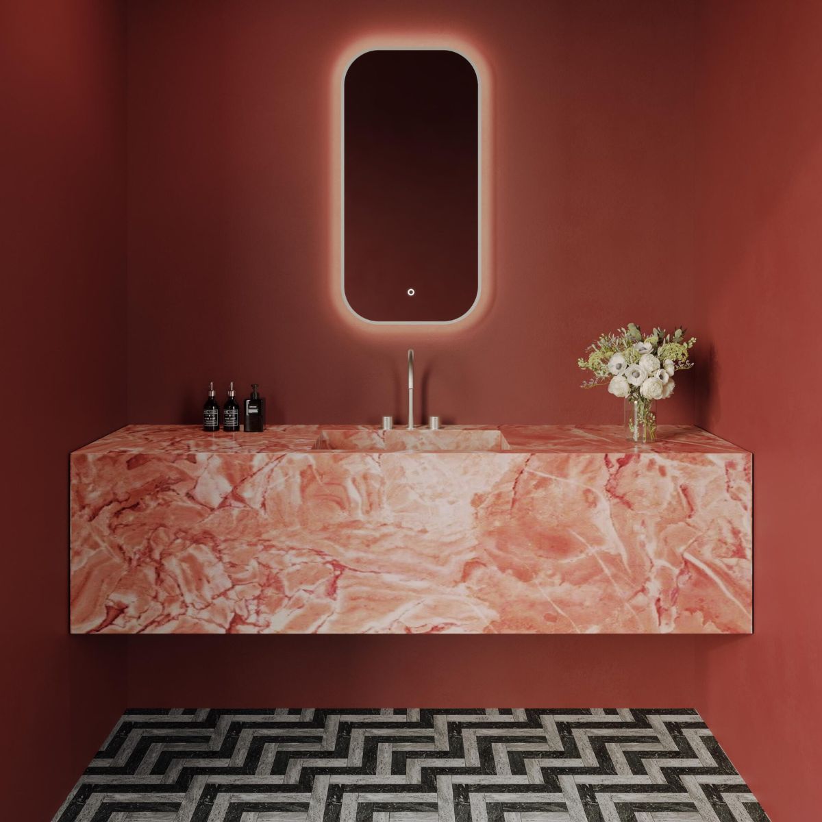 Backlit Mirror Rounded Rectangle I-Series Rounded Rectangle LED Mirror – Mirrors Direct