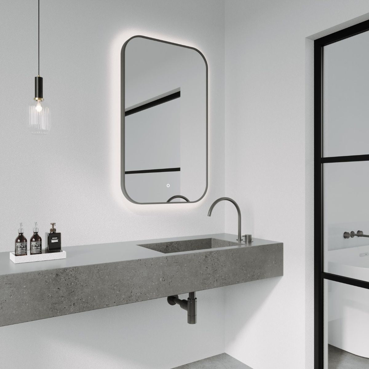 Feature Mirror Rectangle I-Series Rounded Rectangle LED Mirror – Mirrors Direct