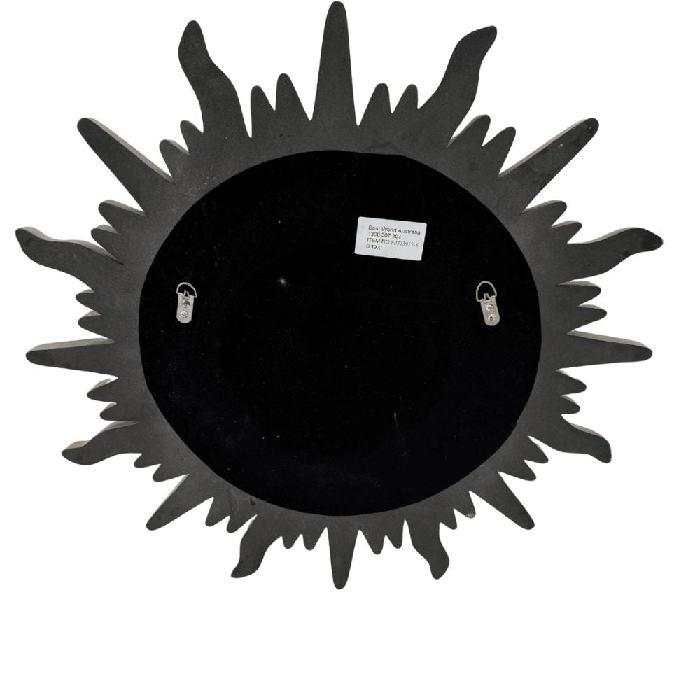 Variel Gold Round Vintage Sunburst Mirror